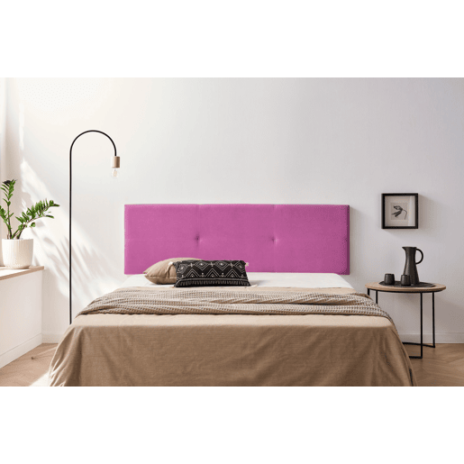Cabeceira Estofada ALMA Aqualine 220x50x5 cm - Fúcsia - Moonia