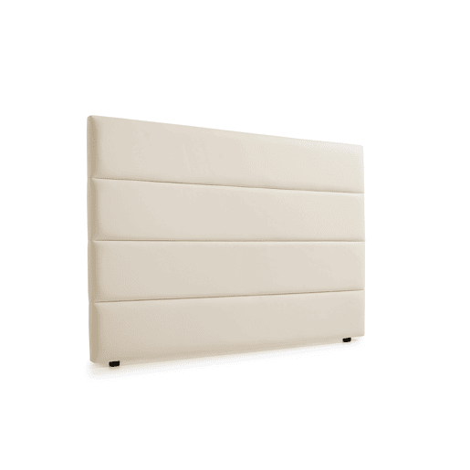 Cabeceira Estofada GENOVA Pele Sintética 170x120x8 cm - Branco escuro - Moonia