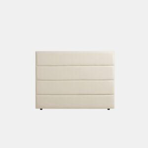 Cabeceira Estofada GENOVA Pele Sintética 190x120x8 cm - Branco escuro - Moonia