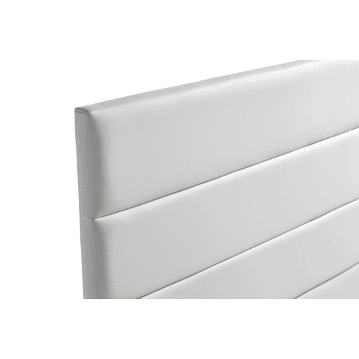 Cabeceira Estofada GENOVA Pele Sintética 190x120x8 cm - CINZA CLARO - Moonia