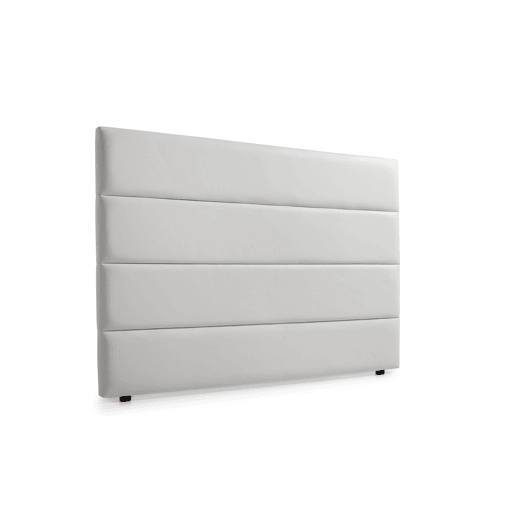 Cabeceira Estofada GENOVA Pele Sintética 190x120x8 cm - CINZA CLARO - Moonia