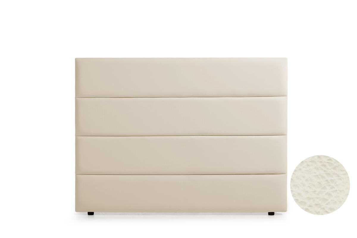 Cabecero Tapizado GENOVA Polipiel 220 Blanco/ Beige
