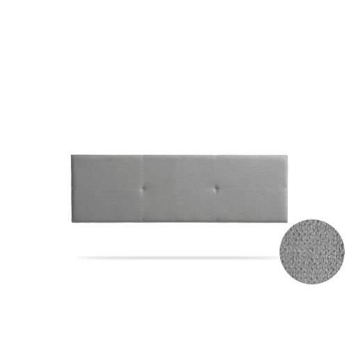 Cabeceira Estofada ALMA Aqualine 220x50x5 cm - Cinzento Claro - Moonia