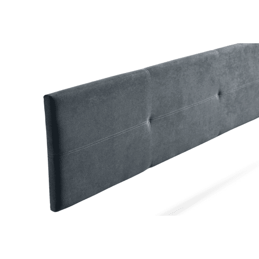 Cabeceira Estofada ALMA Aqualine 210x50x5 cm - CINZA ESCURO - Moonia