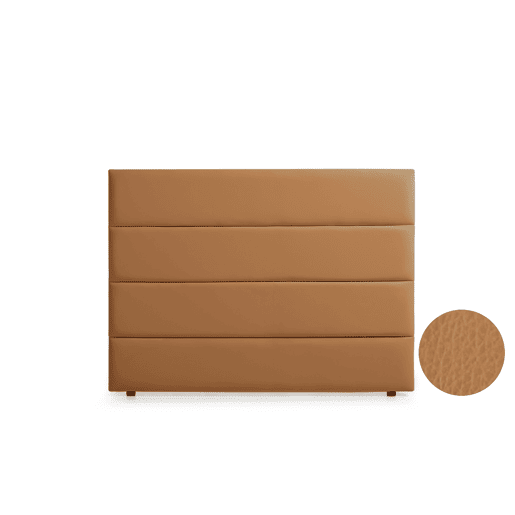 Cabeceira Estofada GENOVA Pele Sintética 160x120x8 cm - Branco escuro - Moonia