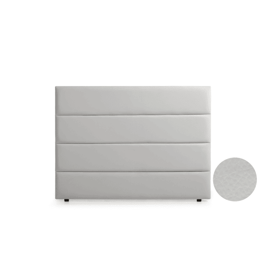 Cabeceira Estofada GENOVA Pele Sintética 145x120x8 cm - Castanho Claro - Moonia