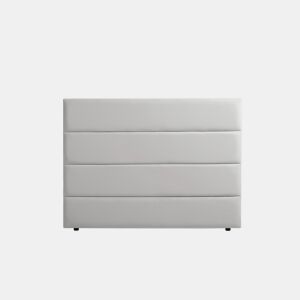 Cabeceira Estofada GENOVA Pele Sintética 145x120x8 cm - Castanho Claro - Moonia