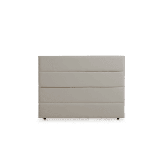 Cabeceira Estofada GENOVA Pele Sintética 130x120x8 cm - Castanho Claro - Moonia
