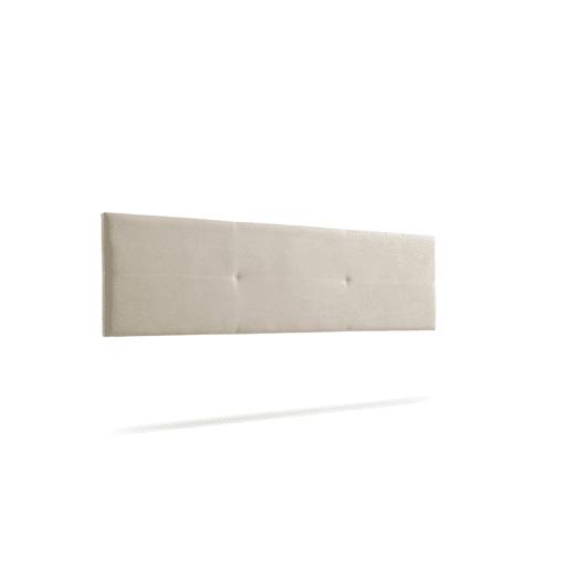 Cabeceira Estofada ALMA Aqualine 190x50x5 cm - Bege Torrado - Moonia
