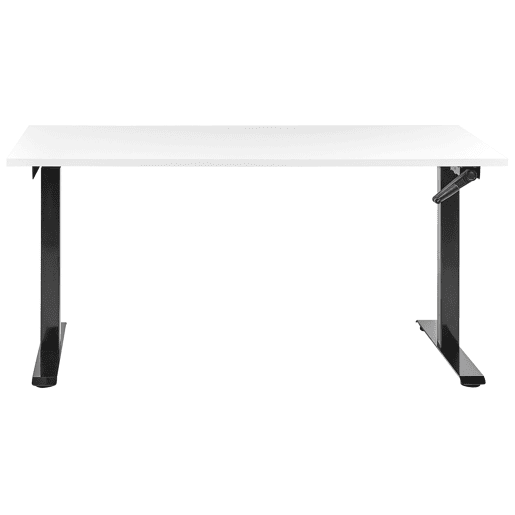 Secretária de pé ajustável manualmente DESTINES BrancoPreto 160 cm 72 cm