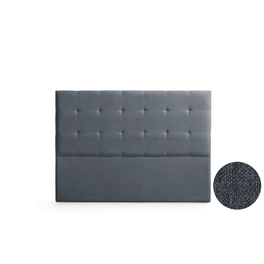Cabeceira Estofada ASTORIA Aqualine 160x120x8 cm - CINZA ESCURO - Moonia