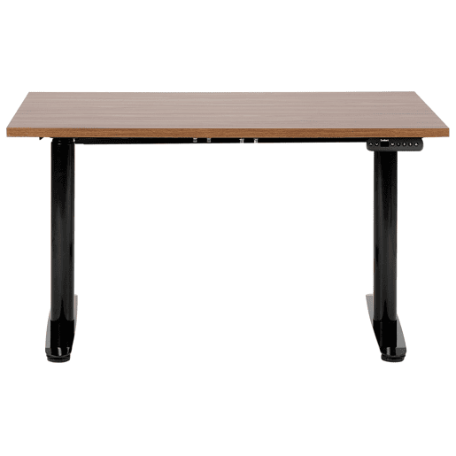 Secretária de pé ajustável eletricamente DESTINAS CastanhoPreto 120 cm 72 cm