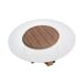 ANGEL CERDA Mesa comedor redonda mármol porcelánico y nogal 150x150 ANGEL CERDA Mesa comedor redonda mármol porcelánico y nogal 150x150 Natural/ Blanco