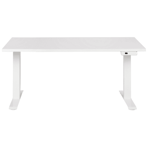 Secretária de pé ajustável eletricamente DESTINES Branco 160 cm 72 cm