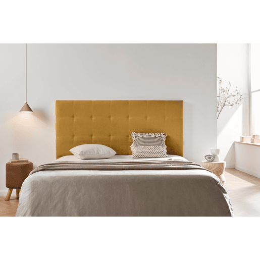 Cabeceira Estofada ASTORIA Aqualine 160x120x8 cm - MOSTARDA - Moonia
