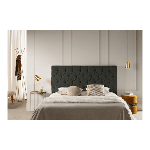 Cabeceira Estofada CAPRI Aqualine 170x120x12 cm - PRETO - Moonia
