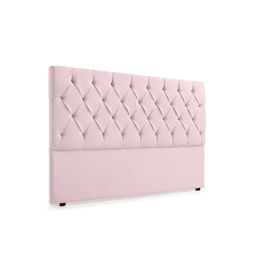 Cabeceira Estofada CAPRI Aqualine 145x120x12 cm - Rosa Claro - Moonia