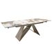 ANGEL CERDA Mesa comedor extensible rectangular mármol porcelánico y acero gris taupé 240x90 ANGEL CERDA Mesa comedor extensible rectangular mármol porcelánico y acero gris taupé 240x90 Blanco