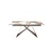 ANGEL CERDA Mesa comedor extensible rectangular mármol porcelánico y acero gris taupé 240x90 ANGEL CERDA Mesa comedor extensible rectangular mármol porcelánico y acero gris taupé 240x90 Blanco