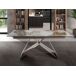 ANGEL CERDA Mesa comedor extensible rectangular mármol porcelánico y acero gris taupé 240x90 ANGEL CERDA Mesa comedor extensible rectangular mármol porcelánico y acero gris taupé 240x90 Blanco