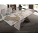 ANGEL CERDA Mesa comedor extensible rectangular mármol porcelánico y acero gris taupé 240x90 ANGEL CERDA Mesa comedor extensible rectangular mármol porcelánico y acero gris taupé 240x90 Blanco