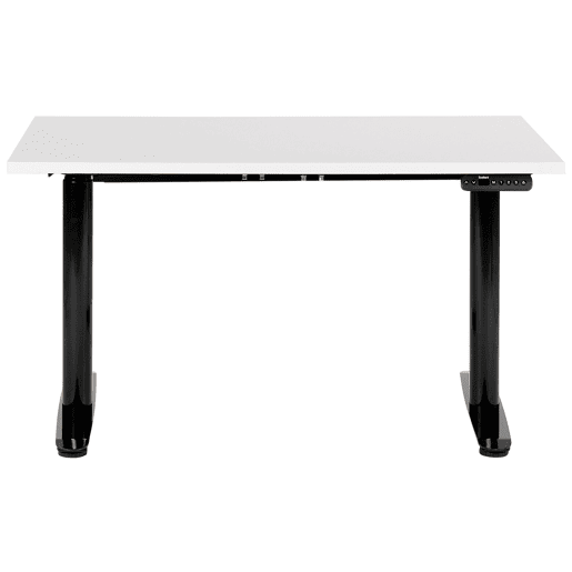 Secretária de pé ajustável eletricamente DESTINAS BrancoPreto 120 cm 72 cm