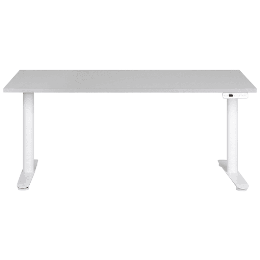 Secretária de pé ajustável eletricamente DESTINAS CinzentoBranco 160 cm 72 cm