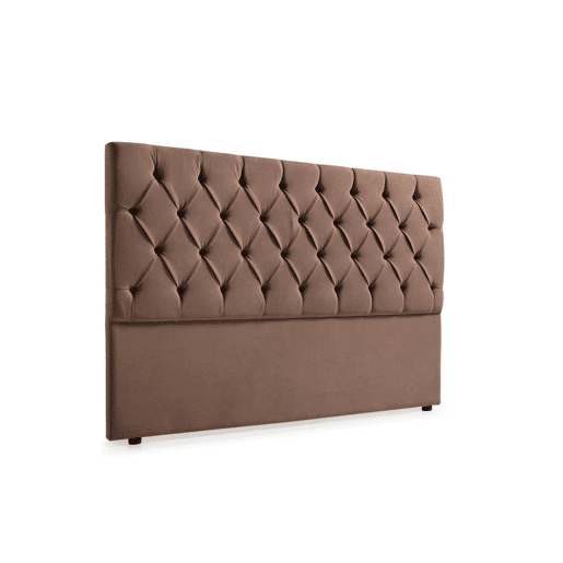 Cabeceira Estofada CAPRI Aqualine 130x120x12 cm - CHOCOLATE - Moonia