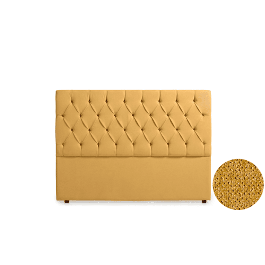 Cabeceira Estofada CAPRI Aqualine 90x120x12 cm - MOSTARDA - Moonia