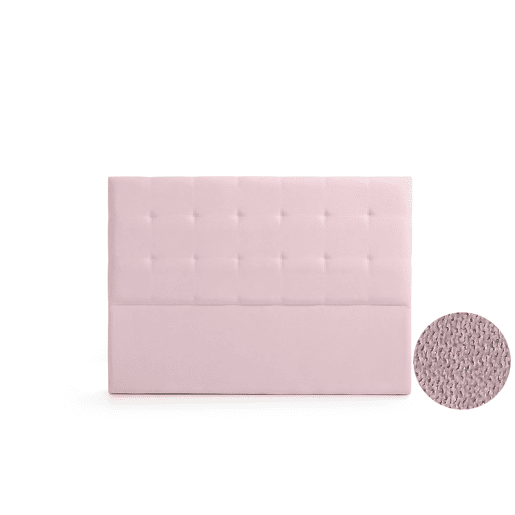 Cabeceira Estofada ASTORIA Aqualine 115x120x8 cm - Rosa Claro - Moonia