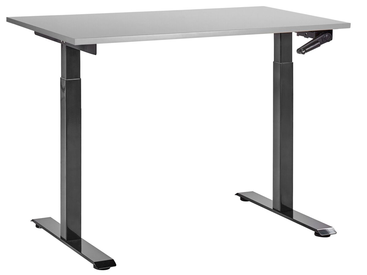 Beliani Escritorio regulable Destines 120x72 Gris Claro