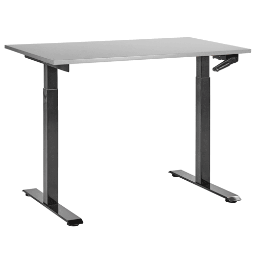 Secretária de pé ajustável manualmente DESTINES CinzentoPreto 120 cm 72 cm