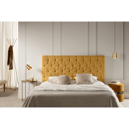 Cabeceira Estofada CAPRI Aqualine 190x120x12 cm - MOSTARDA - Moonia