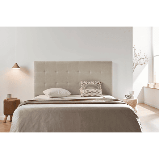 Cabeceira Estofada ASTORIA Aqualine 145x120x8 cm - Bege Torrado - Moonia