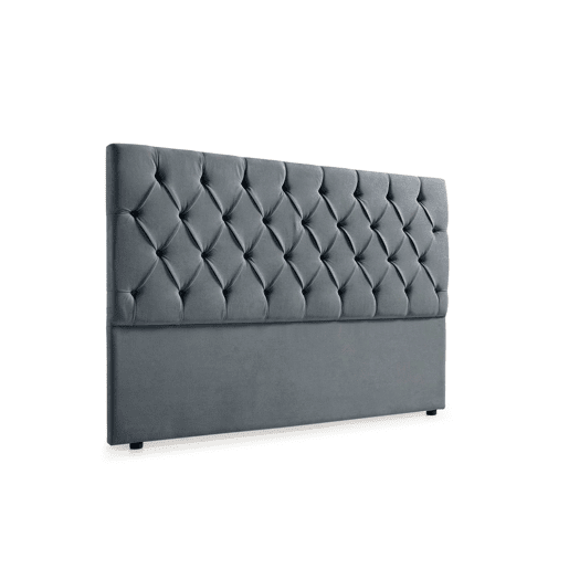Cabeceira Estofada CAPRI Aqualine 160x120x12 cm - CINZA ESCURO - Moonia