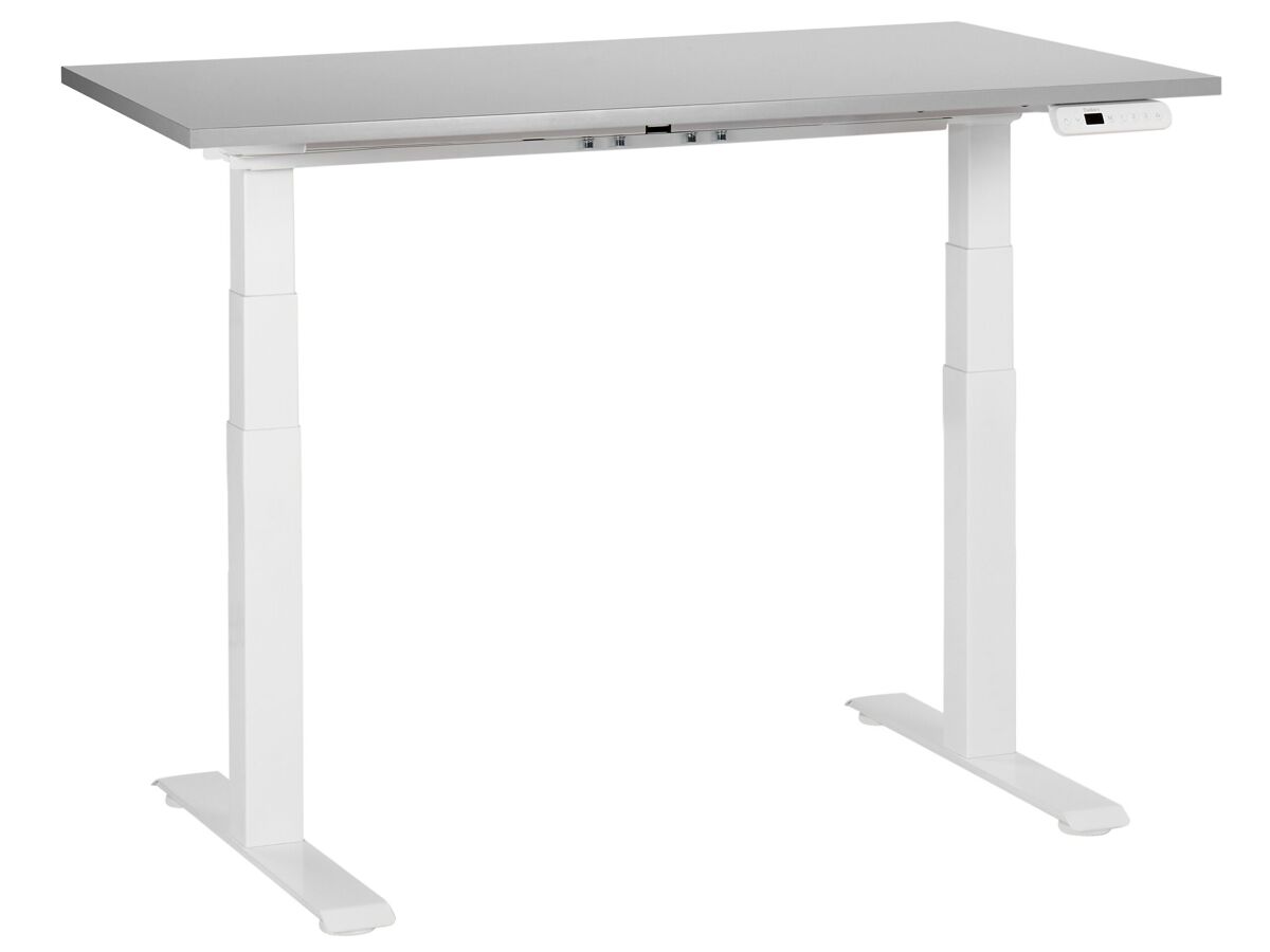 Beliani Escritorio regulable Destines 120x72 Gris Claro