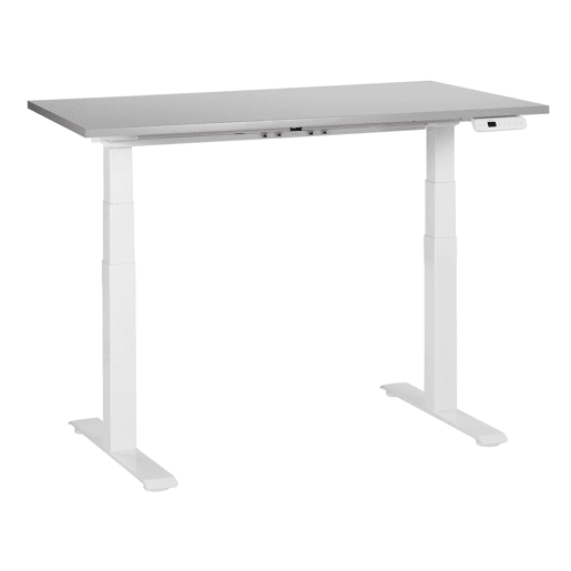 Secretária de pé ajustável eletricamente DESTINES CinzentoBranco 120 cm 72 cm