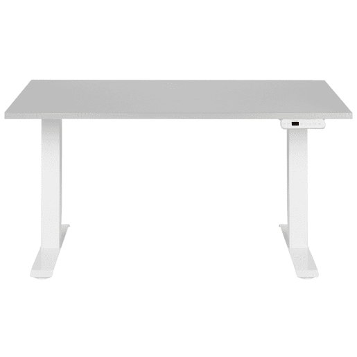 Secretária de pé ajustável eletricamente DESTINES CinzentoBranco 120 cm 72 cm