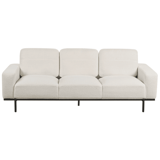 Beliani Sofá de 3 lugares Bouclé SOVIK