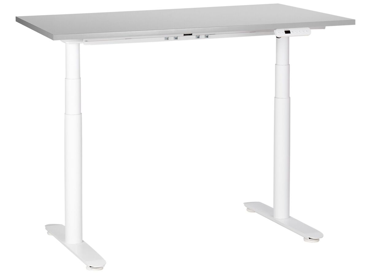 Beliani Escritorio regulable Destinas 120x72 Gris Claro