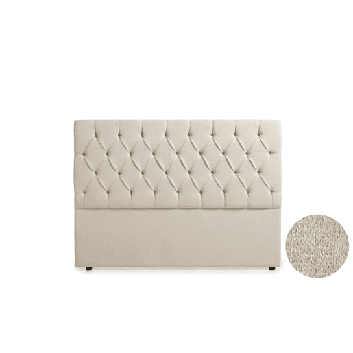 Cabeceira Estofada CAPRI Aqualine 145x120x12 cm - Bege Torrado - Moonia