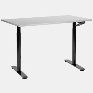 Secretária de pé ajustável manualmente DESTINAS CinzentoPreto 120 cm 72 cm