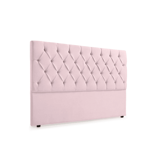 Cabeceira Estofada CAPRI Aqualine 100x120x12 cm - Rosa Claro - Moonia