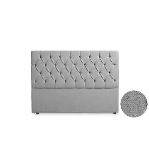 Cabeceira Estofada CAPRI Aqualine 220x120x12 cm - Cinzento Claro - Moonia