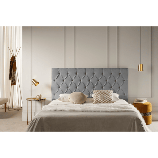 Cabeceira Estofada CAPRI Aqualine 220x120x12 cm - Cinzento Claro - Moonia