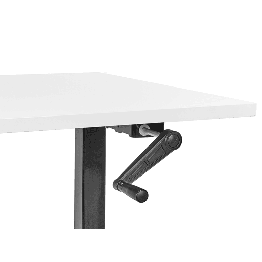 Secretária de pé ajustável manualmente DESTINES BrancoPreto 120 cm 72 cm