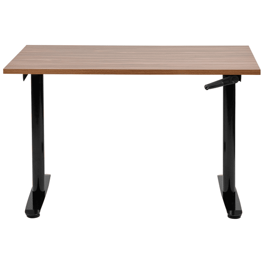 Secretária de pé ajustável manualmente DESTINAS CastanhoPreto 120 cm 72 cm Secretária de pé ajustável manualmente DESTINAS CastanhoPreto 120 cm 72 cm