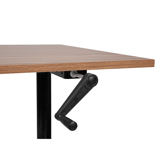 Secretária de pé ajustável manualmente DESTINAS CastanhoPreto 120 cm 72 cm Secretária de pé ajustável manualmente DESTINAS CastanhoPreto 120 cm 72 cm