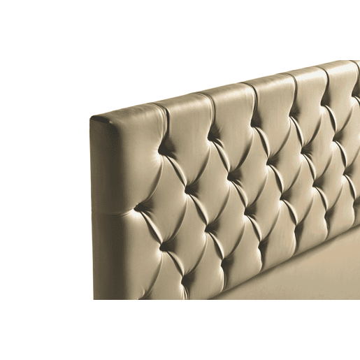 Cabeceira Estofada CAPRI Pele Sintética 100x120x12 cm - Dourado - Moonia