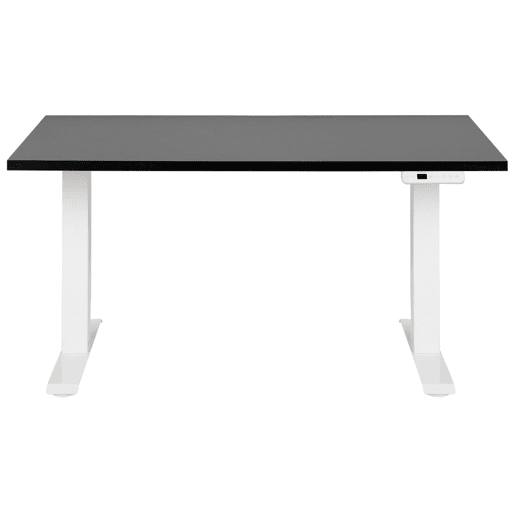 Secretária de pé ajustável eletricamente DESTINES PretoBranco 120 cm 72 cm